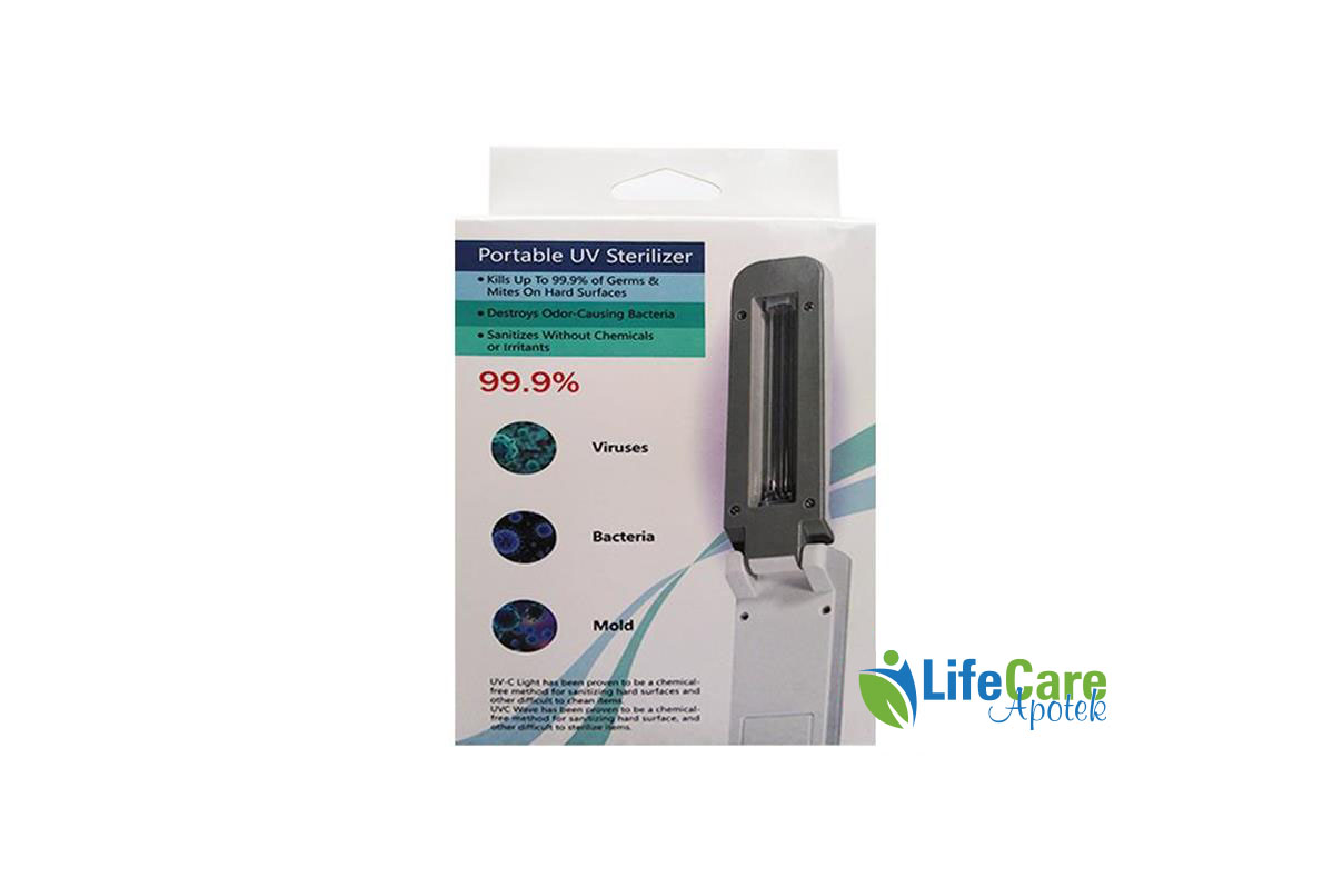 PRIMED PORTABLE UV STERILIZER 99.9% VIRUSES AND BACTERIA  AND MOLD - Life Care Apotek