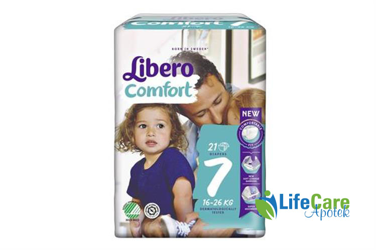 LIBERO COMFORT 7  16 TO 26 KG 21 DIAPERS - Life Care Apotek