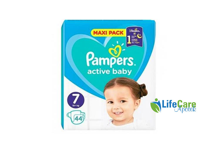 PAMPERS ACTIVE BABY 7 44 DIAPERS 15 PLUS KG - Life Care Apotek