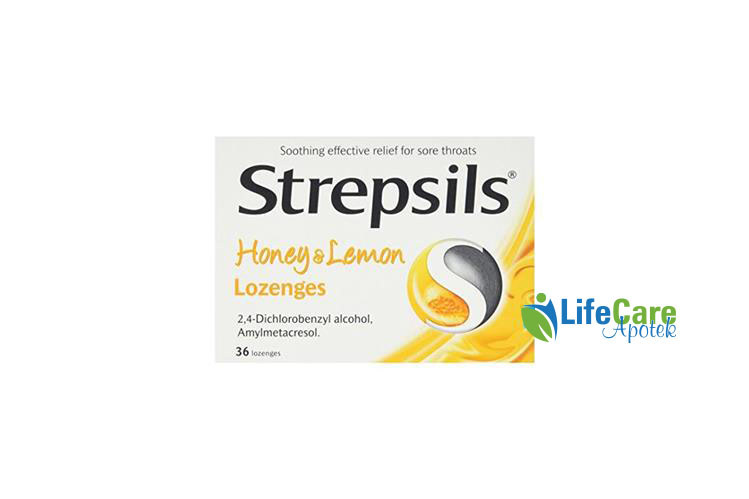 STREPSILS HONEY LEMON 36 LOZENGES - Life Care Apotek