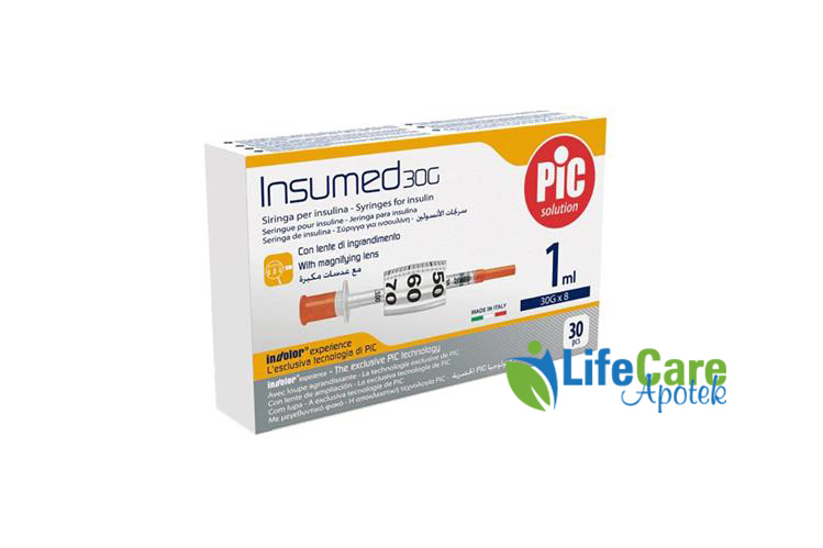 PIC INSUMED SYRINGE 1 ML 30GX 8 30 PCS - Life Care Apotek