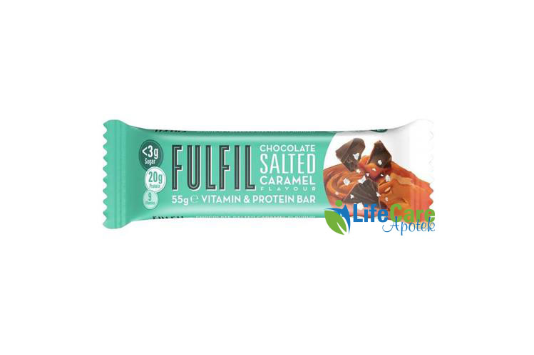 FULFIL VITAMIN AND PROTEIN BAR CHECOLATE AND SALTED CARAMEL 55 GM - Life Care Apotek