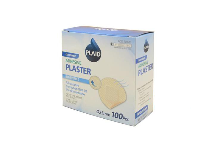 PLAID ADHESIVE PLASTER CIRCLE 100 PCS - Life Care Apotek