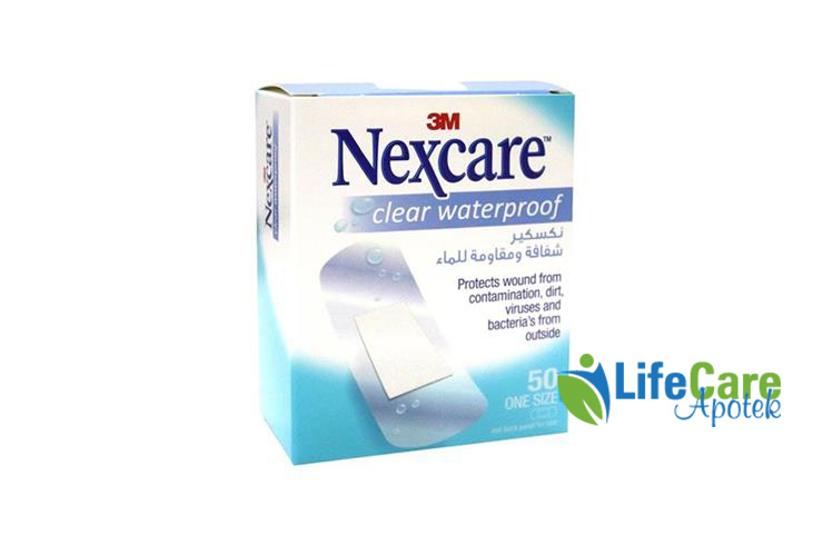 NEXCARE CLEAR WATERPROOF ONE SIZE 50 STRIPS - Life Care Apotek