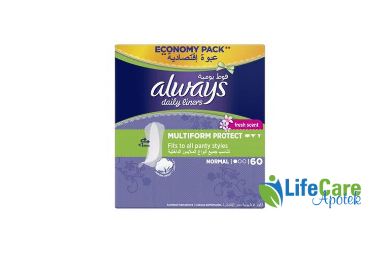 ALWAYS MULTIFORM ALL DAY PROTECT NORMAL 60 PADS - Life Care Apotek