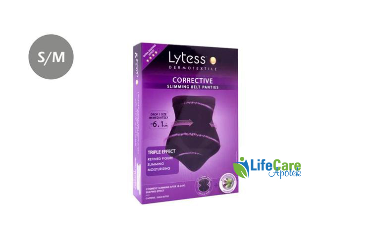LYTESS CORRECTIVE SLIMMING BELT PANTIES BLACK SIZE S AND M - Life Care Apotek