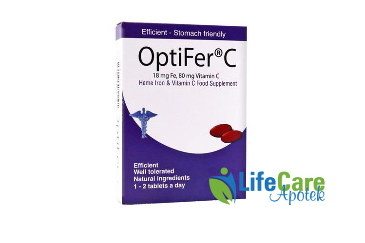 OPTIFER C HEME IRON 60 TABLETS - Life Care Apotek