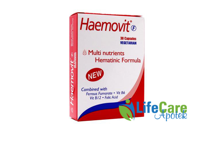 HAEMOVIT 30 CAPSULES - Life Care Apotek
