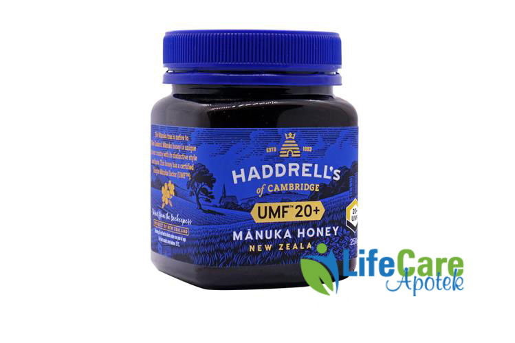 HADDRELLS MANUKA HONEY UMF PLUS 20 250 GM - Life Care Apotek