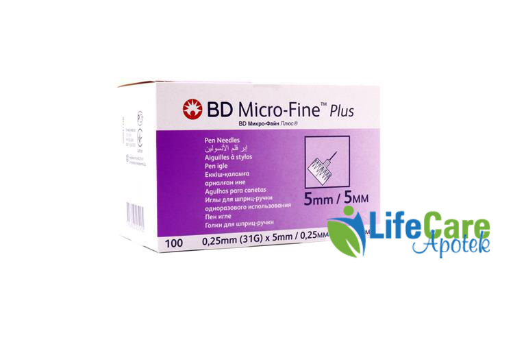 BD MICRO FINE PLUS 5MM 5MM 31G 100 PCS - Life Care Apotek