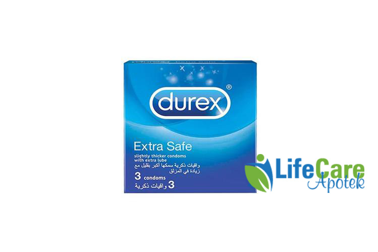 DUREX EXTRA SAFE 3 CONDOMS - Life Care Apotek