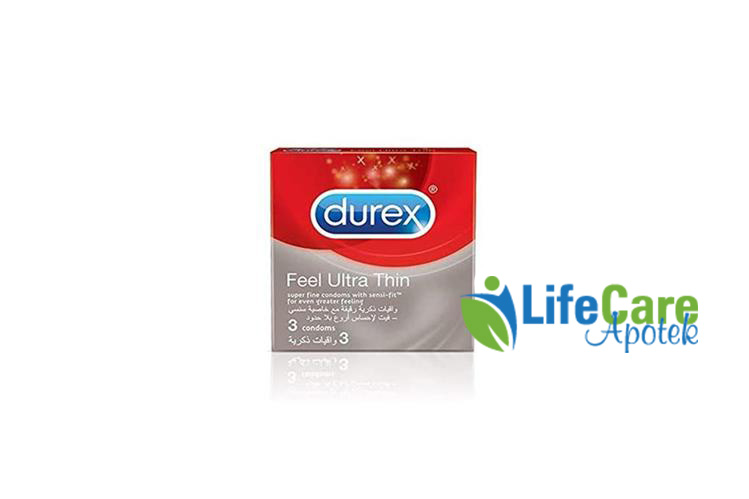 DUREX FEEL ULTRA THIN 3 CONDOMS - Life Care Apotek