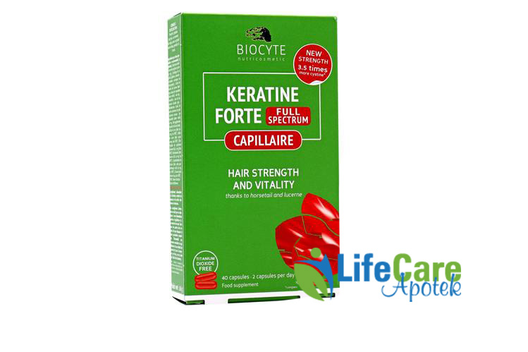 BIOCYTE KERATINE FORTE 40 CAPSULES - Life Care Apotek