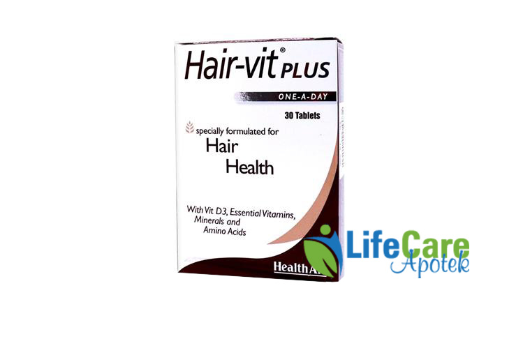 HEALTHAID HAIR VIT PLUS 30 TABLETS - Life Care Apotek