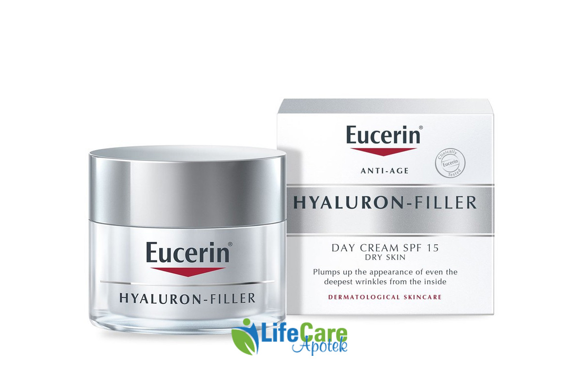 EUCERIN HYALURON FILLER DAY CREAM SPF15 DRY SKIN 50ML - Life Care Apotek