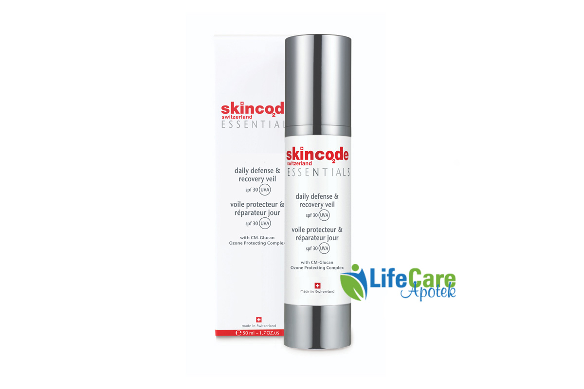 SKINCODE DAILY DEFENSE AND RECOVERY VEIL SPF30 50ML - Life Care Apotek
