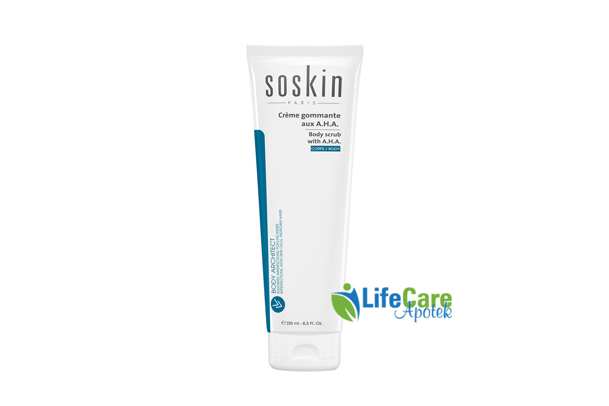 SOSKIN BODY SCRUB WITH A H A  250 ML - Life Care Apotek