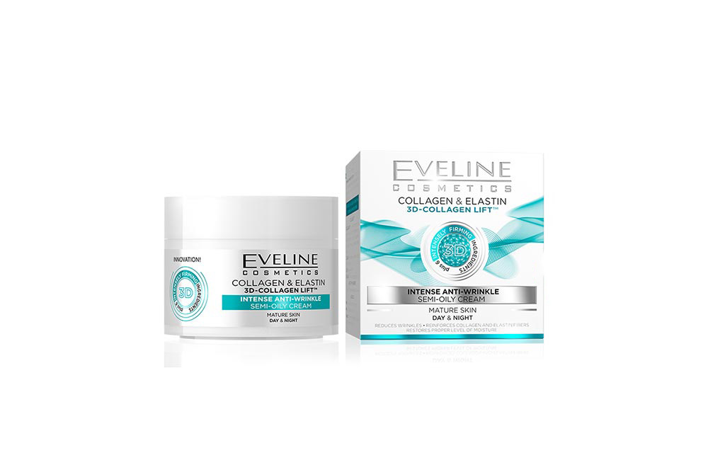 EVELINE COLLAGEN ELASTIN 3D LIFT DAY NIGHT CREAM 50ML - Life Care Apotek