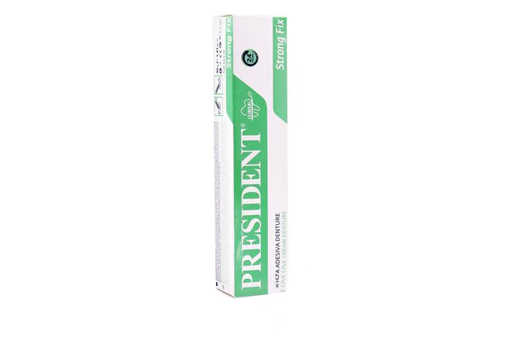 PRESIDENT ADHESIVE CREAM DENTURE STRONG FIX 40G - Life Care Apotek