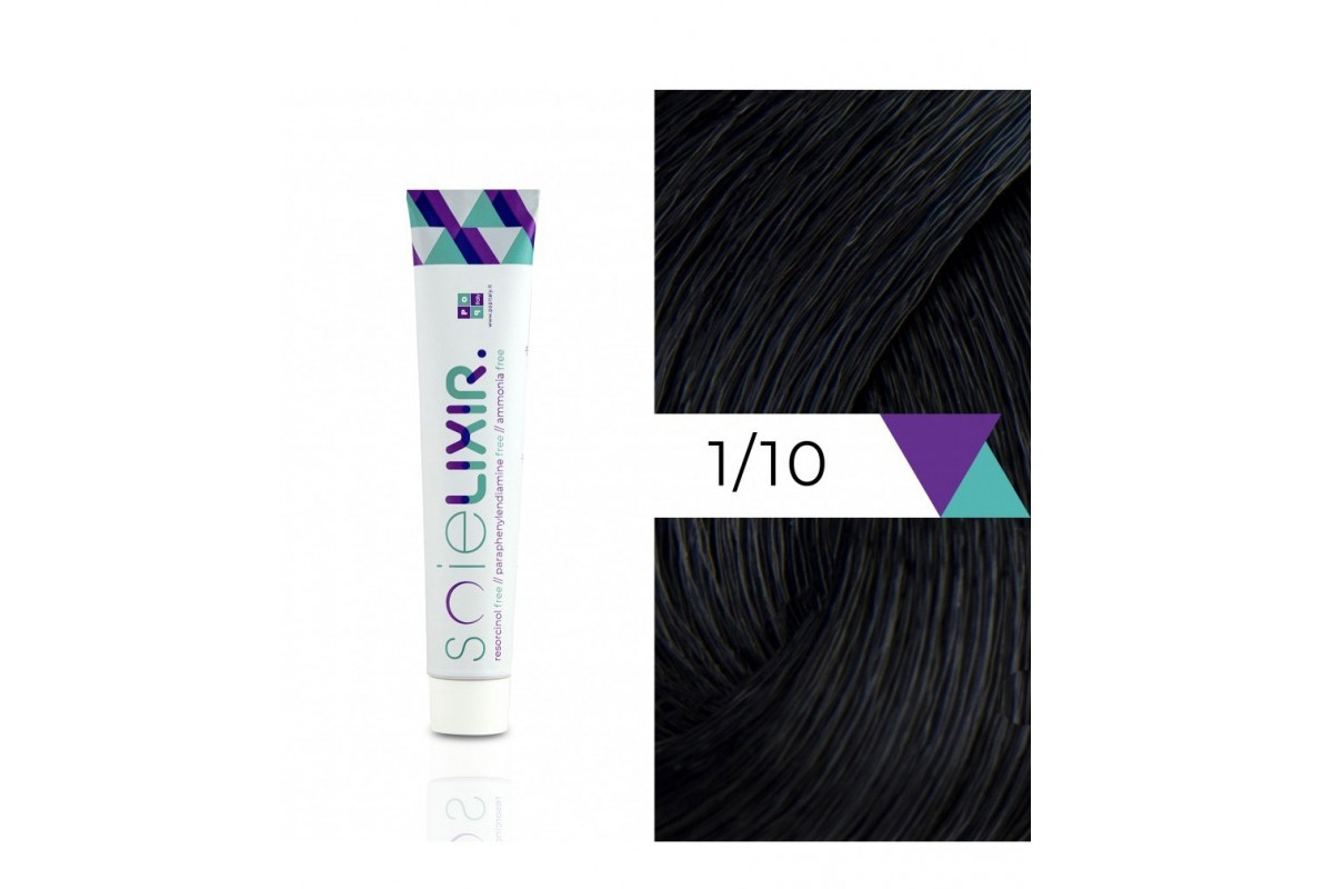 SOIELIXIR AMMONIA FREE HAIR COLOR 1/10 BLACK BLUE 100 ML - Life Care Apotek