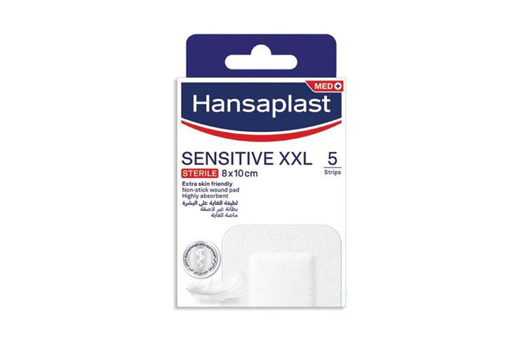 HANSAPLAST SENSITIVE XXL 8X10CM 5 STRIPS - Life Care Apotek