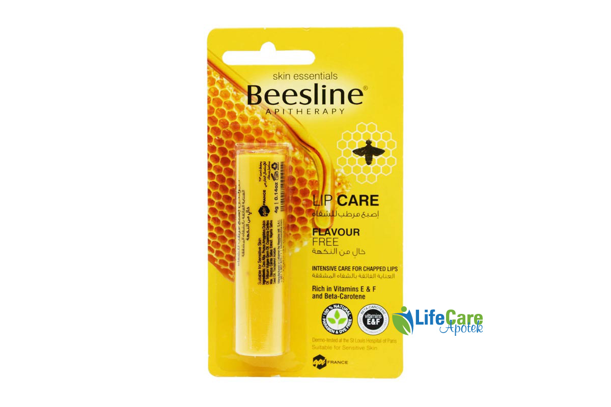BEESLINE LIP CARE FLAVOUR FREE 4GM - Life Care Apotek