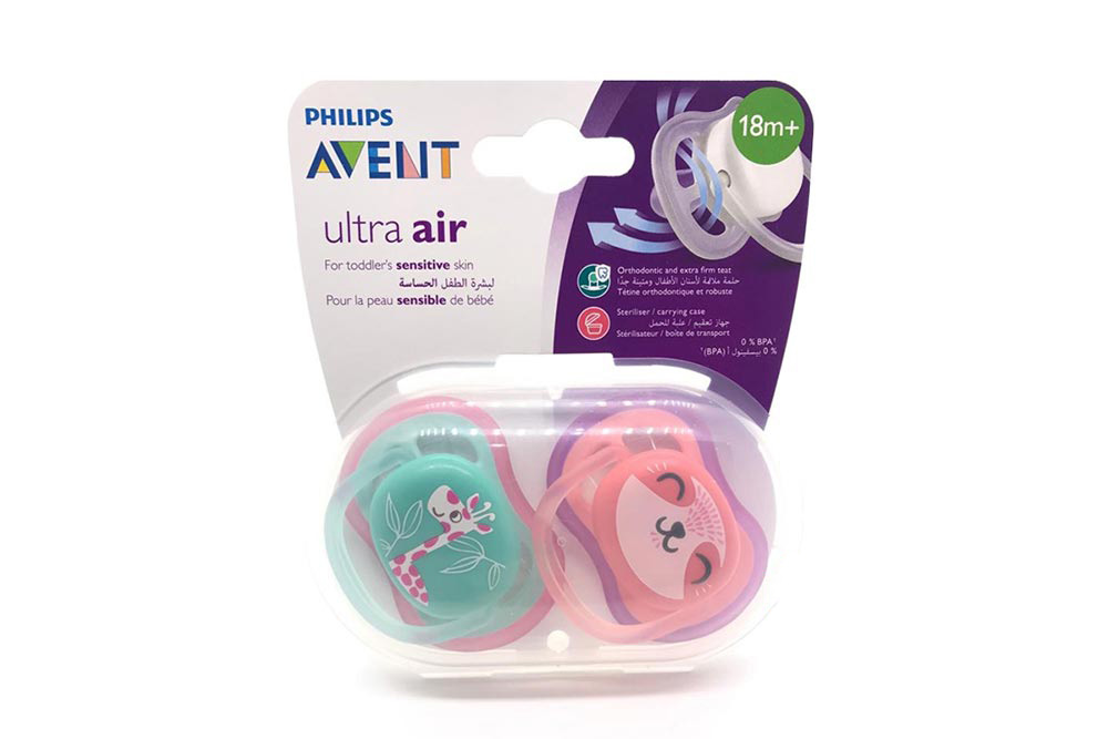 PHILIPS AVENT ULTRA AIR FREE FLOW SOOTHER 18 PLUS MONTH PINK - Life Care Apotek