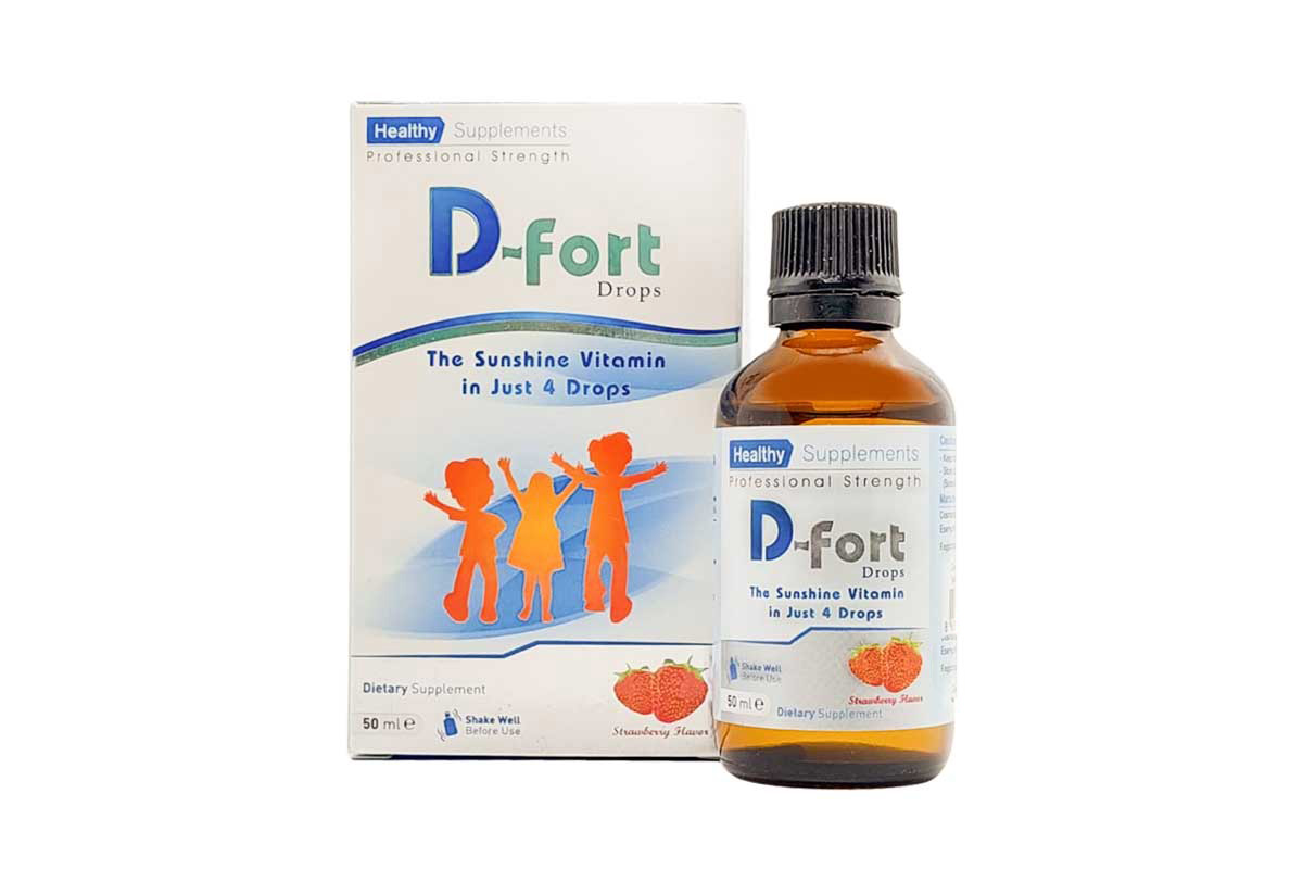 HEALTHY D FORT 400IU DROPS STRAWBERRY FLAVOR 50 ML - Life Care Apotek