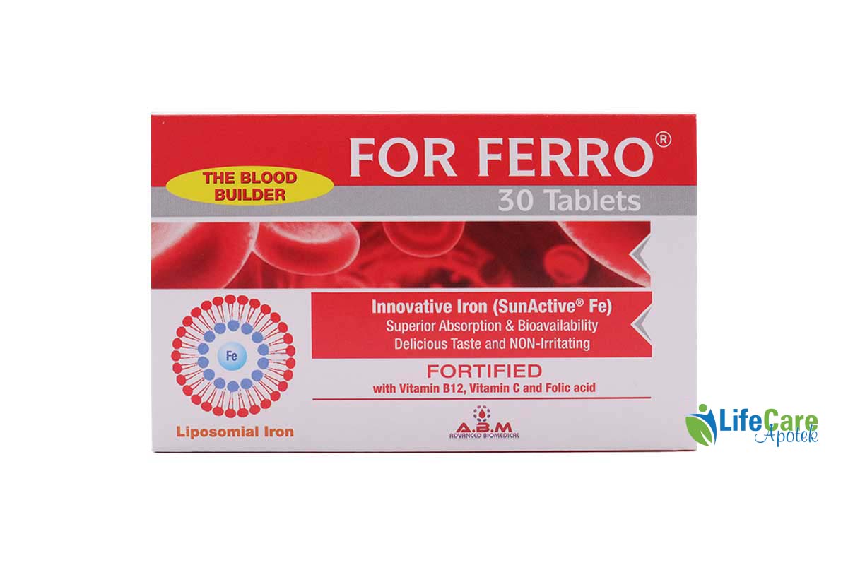 FOR FERRO 30 TABLETS - Life Care Apotek