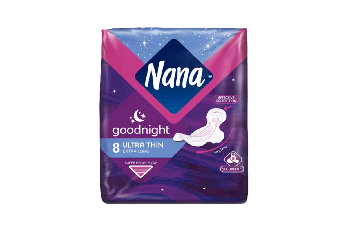 NANA GOOD NIGHT ULTRA THIN EXTRA LONG 8 PADS - Life Care Apotek