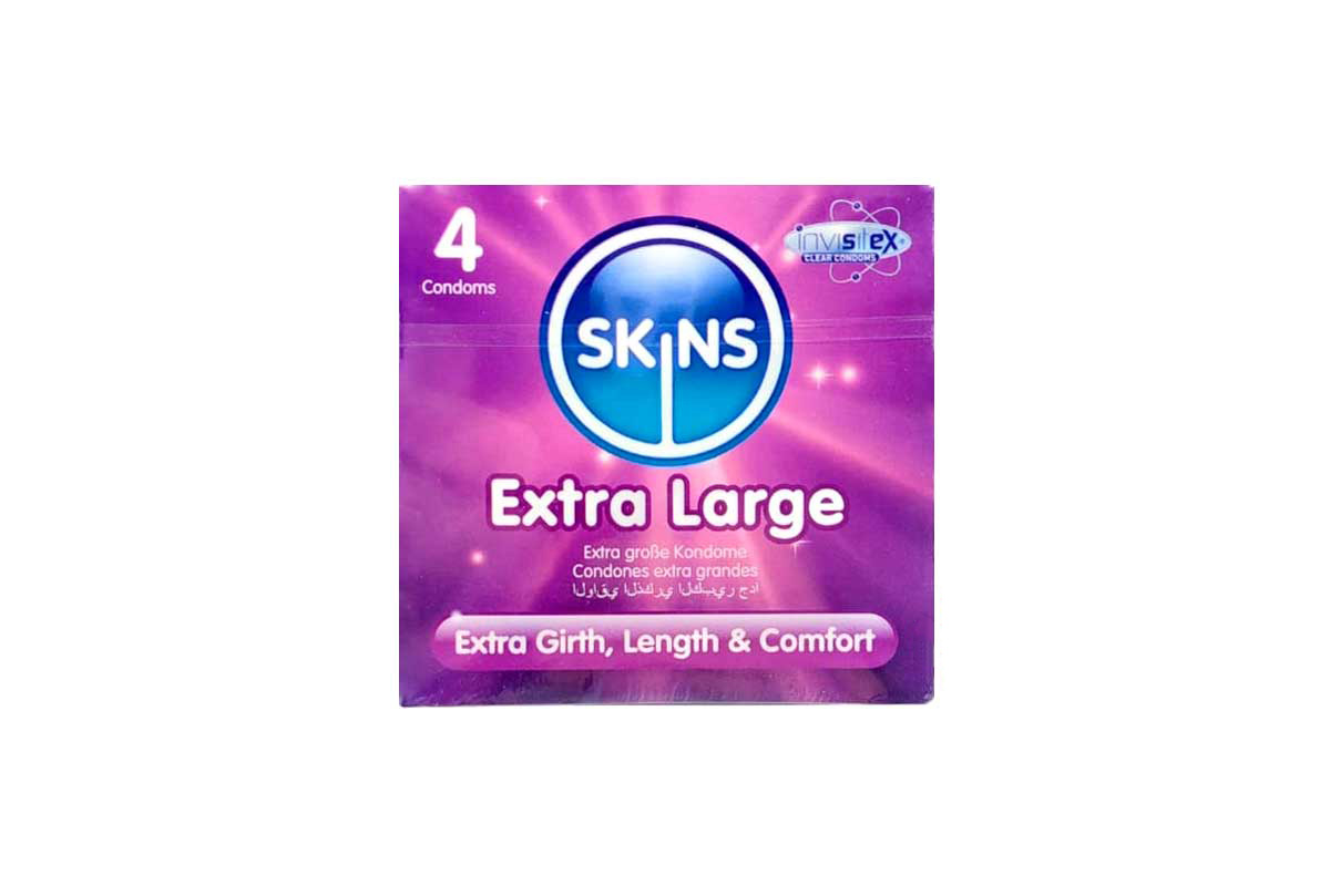 SKINS EXTRA LARGE 4 CONDOMS - Life Care Apotek