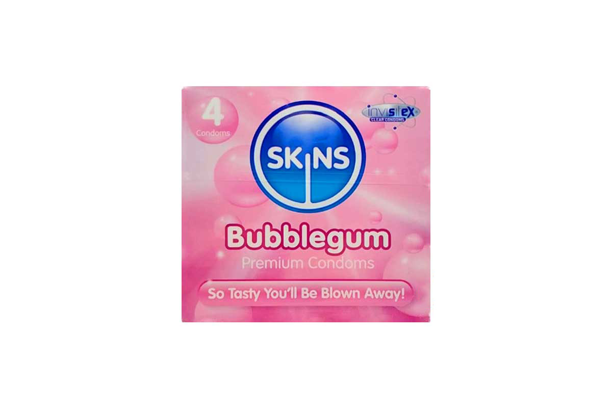 SKINS BUBBLEGUM 4 CONDOMS - Life Care Apotek