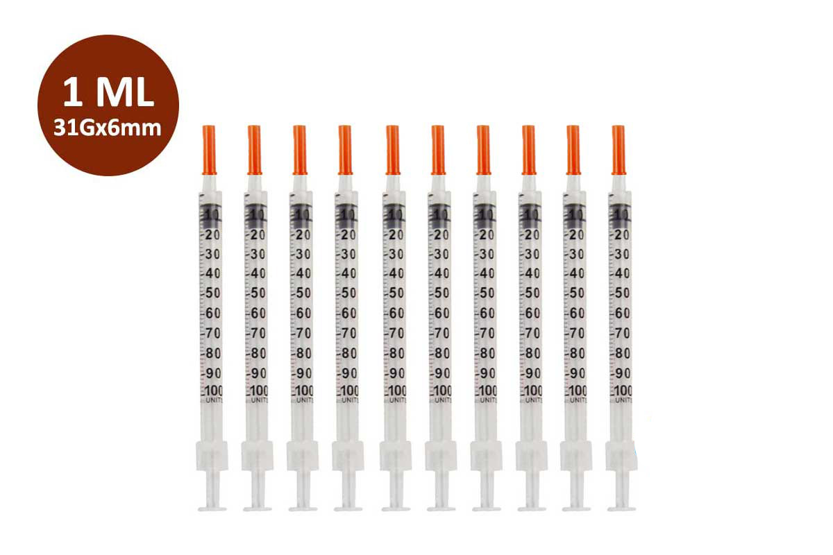 SYRINGE RS INSULIN 1 ML 31GM 6MM 10 PCS - Life Care Apotek