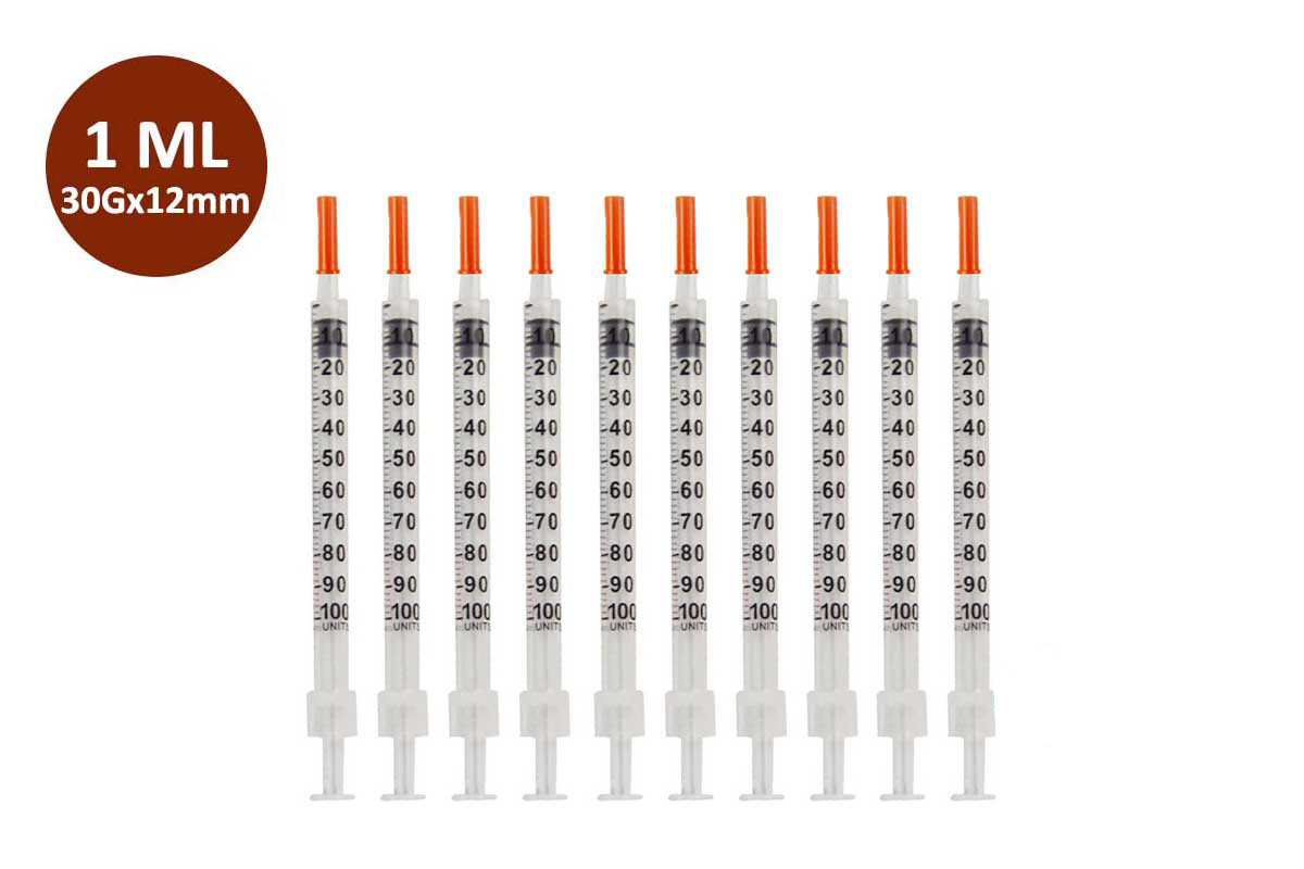 SYRINGE RS INSULIN 1 ML 30GM 12MM 10 PCS - Life Care Apotek