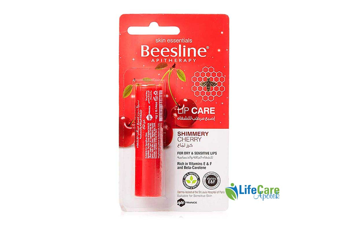 BEESLINE LIP CARE SHIMMERY CHERRY 4GM - Life Care Apotek