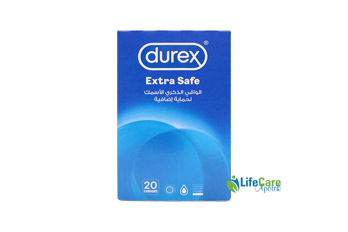 DUREX EXTRA SAFE 20 CONDOMS - Life Care Apotek