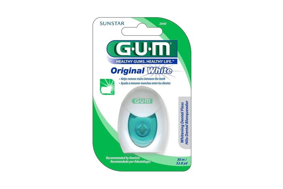 GUM ORIGINAL WHITE PLUS FLUORIED WAXED 30M 2040 - Life Care Apotek