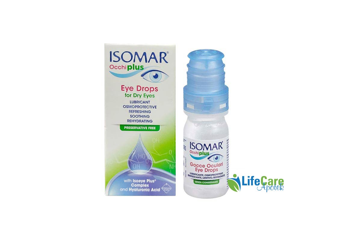 ISOMAR OCCHI PLUS EYE DROPS FOR DRY EYES 10 ML - Life Care Apotek
