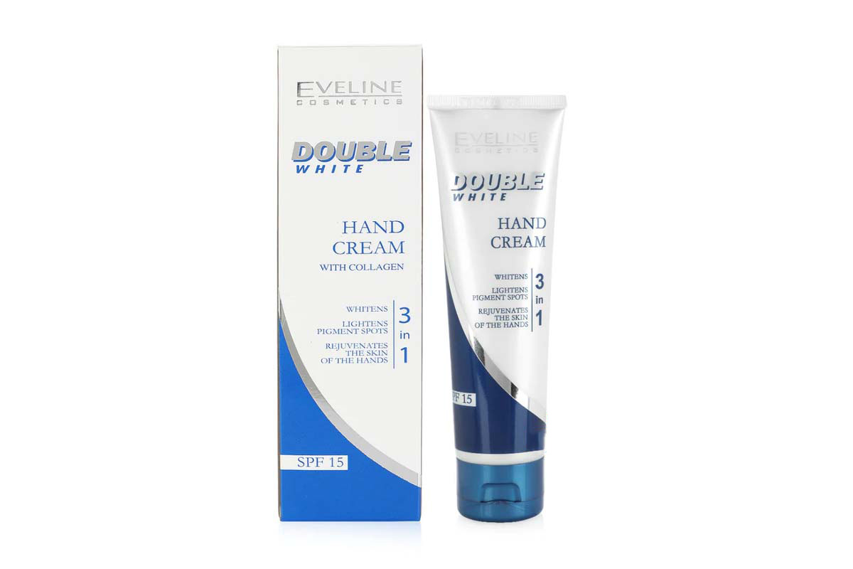 EVELINE DOUBLE WHITE SPF15 HAND CREAM 100ML - Life Care Apotek