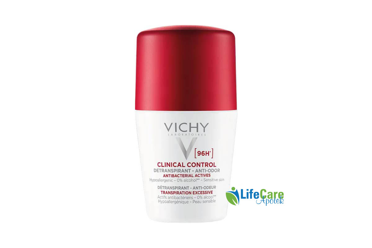 VICHY DEO ROLL CLINICAL CONTROL WHITE 96H 50 ML - Life Care Apotek