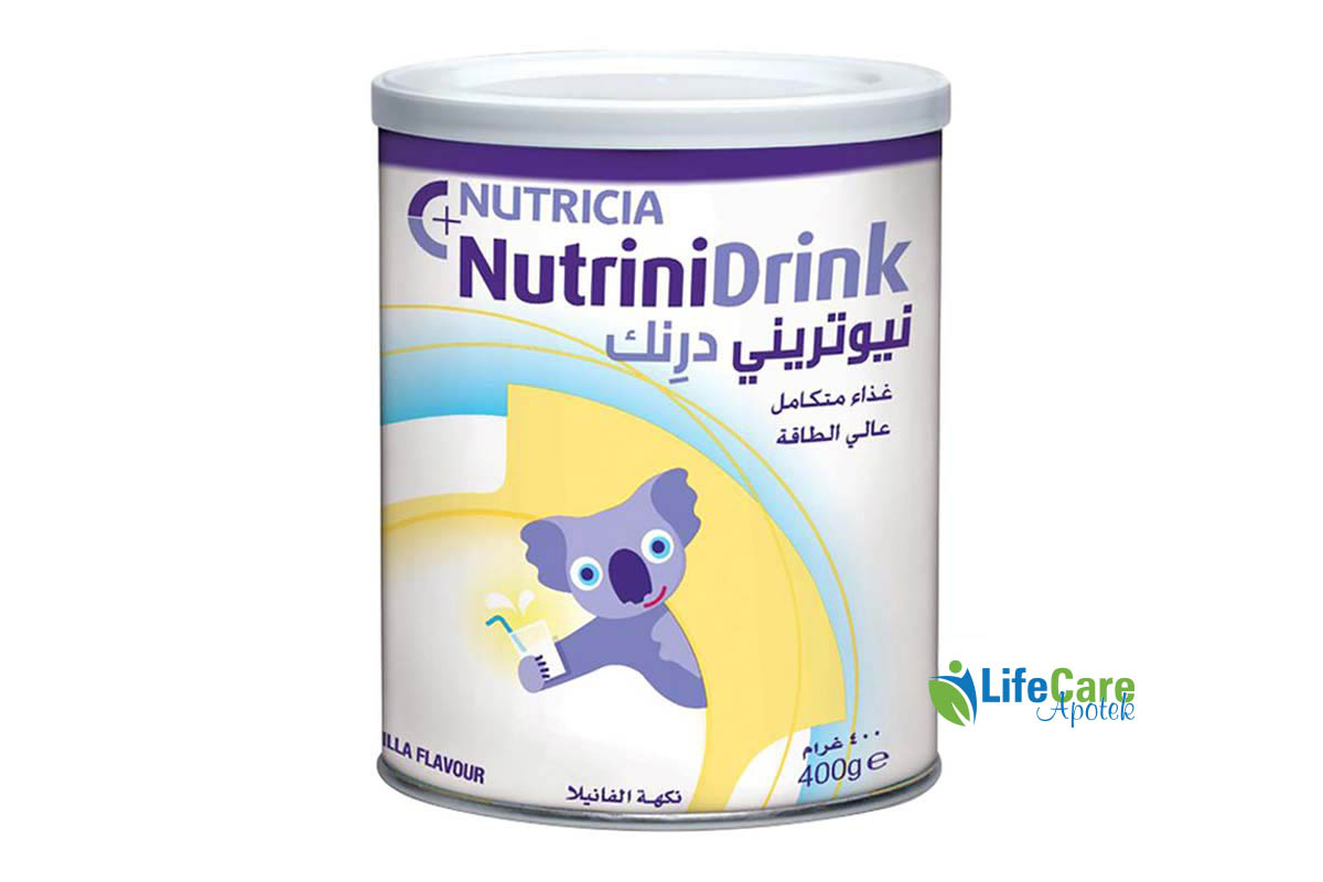 NUTRICIA NUTRINI DRINK VANILLA FLAVOUR MILK 400GM - Life Care Apotek