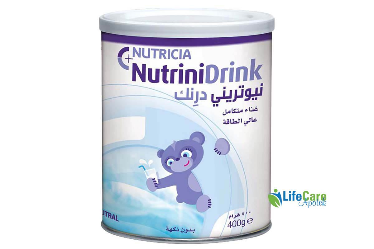 NUTRICIA NUTRINI DRINK NEUTRAL MILK 400GM - Life Care Apotek