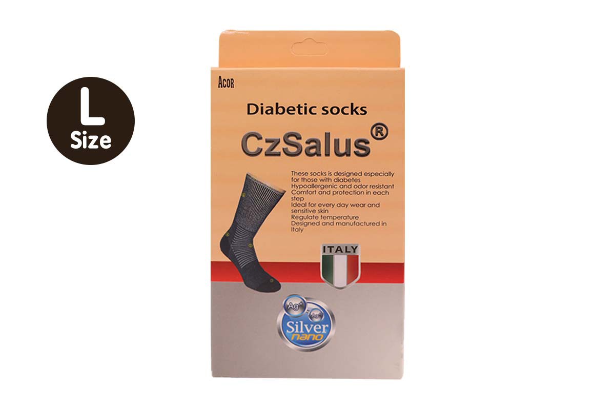 CZSALUS DIABETIC SOCKS SILVER NANO SIZE L - Life Care Apotek