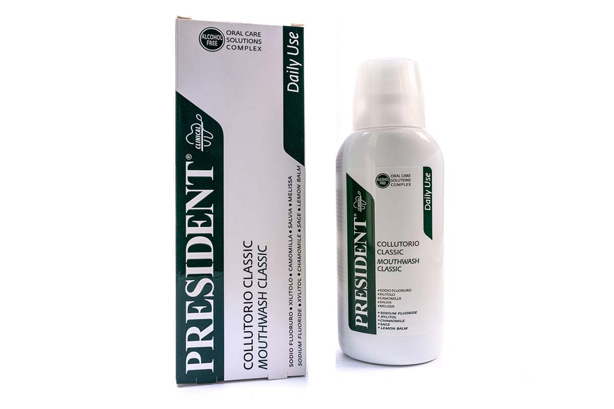 PRESIDENT CLASSIC MOUTHWASH DAILY USE 200 ML - Life Care Apotek