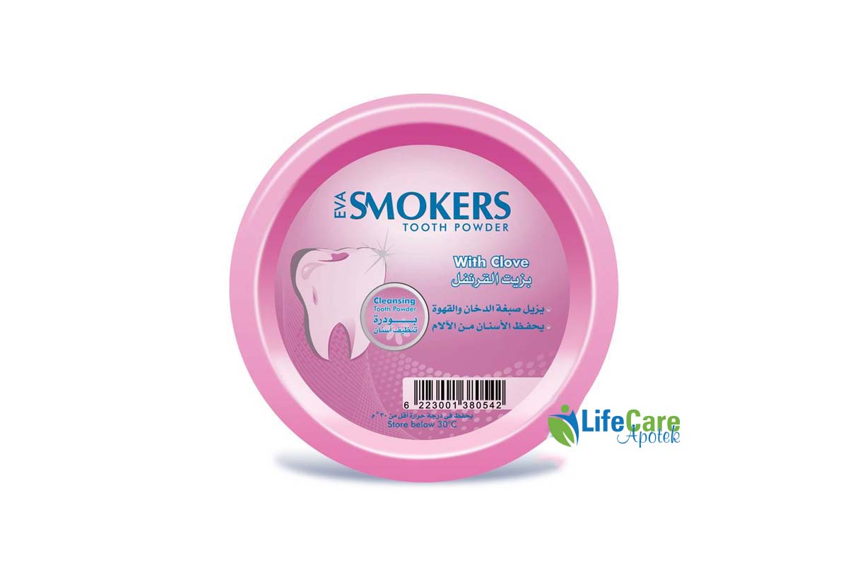 EVA SMOKERS TOOTH POWDER WITH CLOVE 40 GM - Life Care Apotek