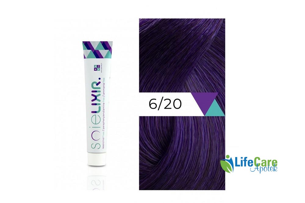 SOIELIXIR AMMONIA FREE HAIR COLOR 6/20 DARK BLONDE PURPLE 100ML - Life Care Apotek