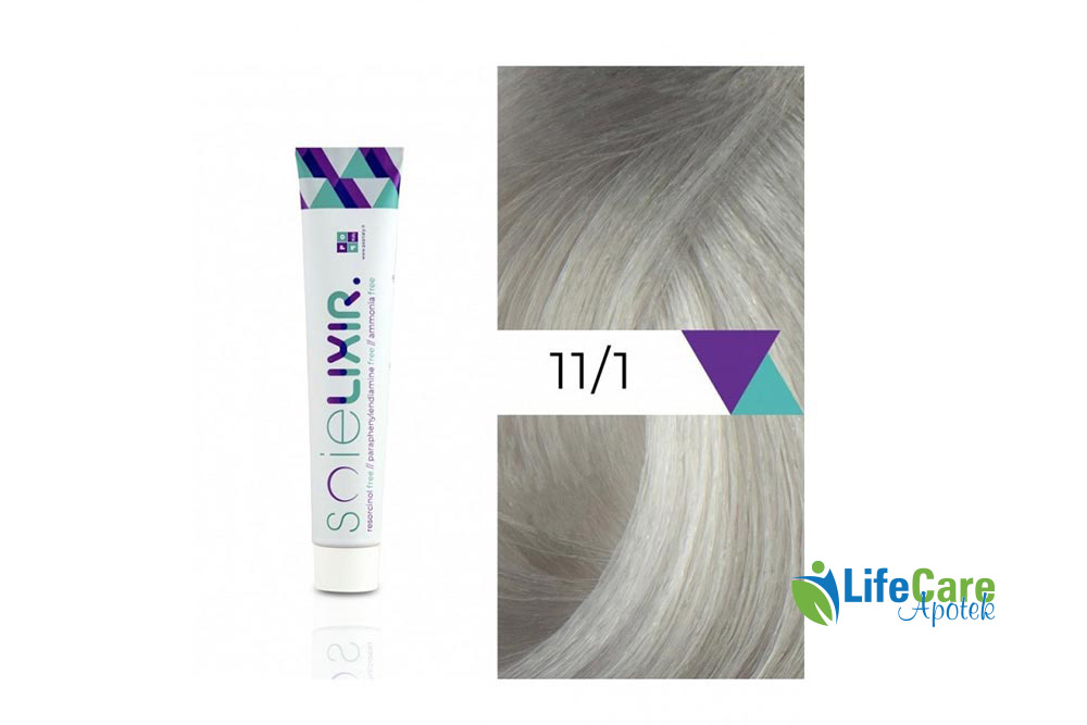 SOIELIXIR AMMONIA FREE HAIR COLOR 11/1 PLATINUM BLONDE PEARL 100ML - Life Care Apotek