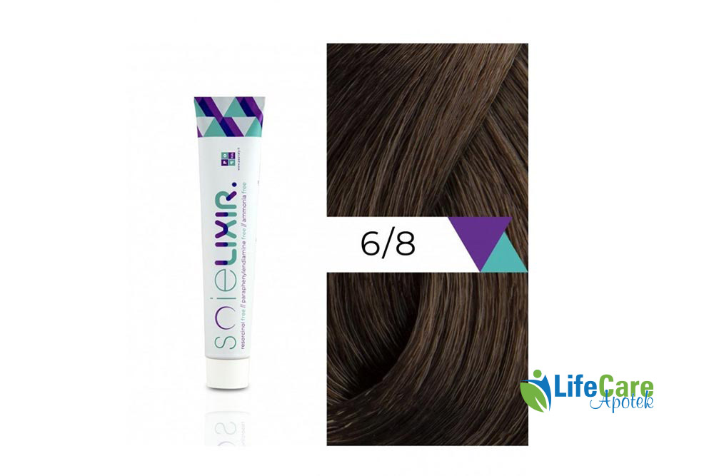SOIELIXIR AMMONIA FREE HAIR COLOR 6/8DARK HAZELNUT BLONDE 100ML - Life Care Apotek