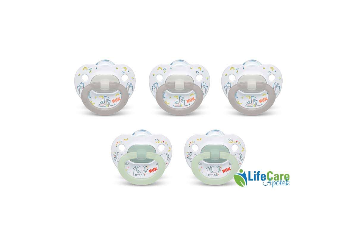 NUK ORTHODONTIC PACIFIER VALUE PACK WHITE 0 TO 6 MONTH 5 PCS - Life Care Apotek