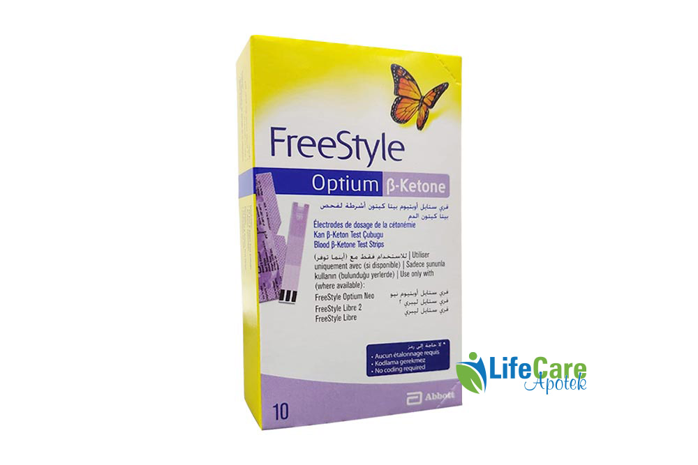 FREESTYLE OPTIUM B KETONE 10 STRIPS - Life Care Apotek